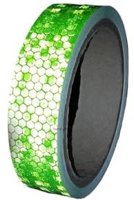 Speichenreflektoren Fahrrad Hohe Sichtbarkeit, 5 cm x 50 m, reflektierende Fahrradaufkleber, wasserfest, Warnung, Verkehrssicherheit, grün, selbstklebende Reflektoren, Autobänder Reflektoren Fahrrad