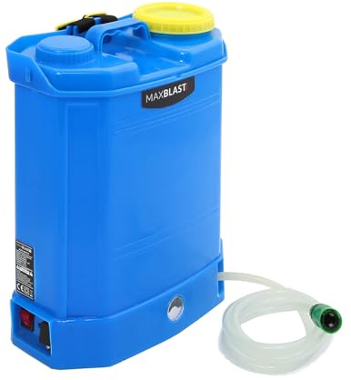MAXBLAST Bärbart Fönsterrengöringssystem – 16L Vattenmatad Ryggsäcksspruta – 12V Batteridriven Fönstertvätt med Slangmunstycke – Lättviktig & Effektiv Rengöring