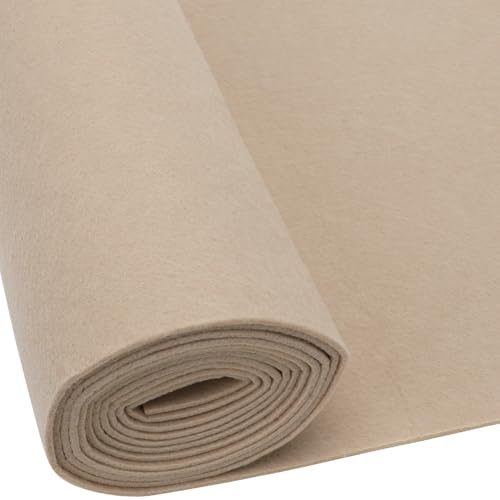 Yuragim DIY filt tyg 40 cm x 250 cm pysselfilt 3 mm tjocka filtmattor för att klippa filt, filt för pyssel, filttyg, metervara, täcktyg, nålfilt, campare, filtrulle för bil, inredning