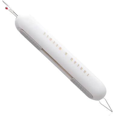Descosedor De Costura Enhebrador de agujas, descosedor, enhebrador manual 2 en 1, quitapuntas, accesorios costura for el hogar, diseño doble punta, for trabajos con aguja(WHITE)