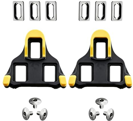 Bike Cleats Compatible with Shimano SPD SL Pedals/Sm-Sh10 Sh11 Sh12, Anti-Slip SPD Cleats for Cycling Shoes, 6° Float Bike Bicycle Cleat Set for Road Bike, Indoor Cycling