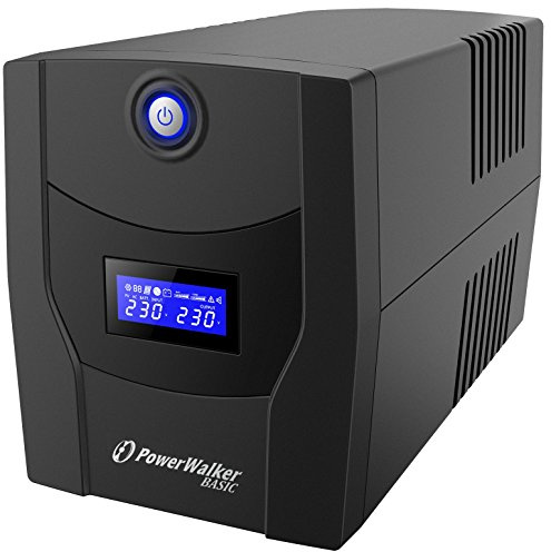 PowerWalker UPS VI Series 2200VA/1320W Compact Battery backup solution with 4 x UK Outlet(s), built-in AVR, HID Supported, Cold (DC) Start Function (LCD Screen)