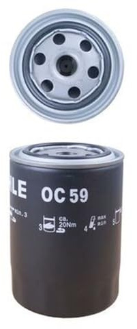 MAHLE Filtro de aceite motor Filtro enroscable OC 59