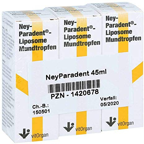 NeyParadent®-Liposome Mundtropfen - Medizinische Mundpflege bei Entzündungen und Reizungen der Mundschleimhaut, mit antibakterieller Wirkung für eine gesunde Mundflora - 3x15 ml Lösung
