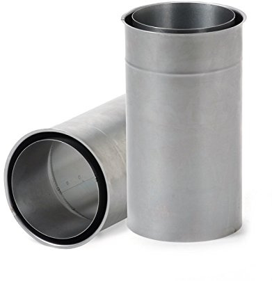 FIREFIX R150/WDV väggfoder, dubbel, lämplig för 2 mm tjocka ugnsrör/rökrör med 150 mm diameter, förlängd, för eldstäder och eldstäder, omålade