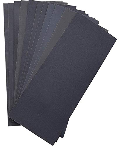 Abrasivo Seco Mojado Impermeable Hojas de Papel de Lija Grit Surtidos de 400/600/800/1000/1200/1500 para Muebles, Aficiones y Mejoras para el Hogar (12 Pieza)