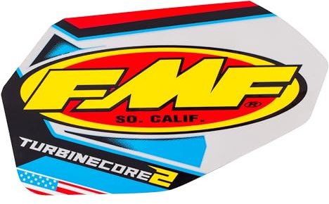 FMF Motorrad-Aufkleber für Endschalldämpfer - TURBINE CORE 2 Logo - Multicolor Vinyl Aufkleber für Metall - Moderner Stil - 1 Count - Outdoor