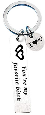 JK Home Funny Couple Keychain for Her Boyfriend Husband Wife Girlfriend | Stainless Steel Keyring - Lover Christmas Valentines Day Gifts, Easy To Attach To Keys & Bags For Car Keys Backpack