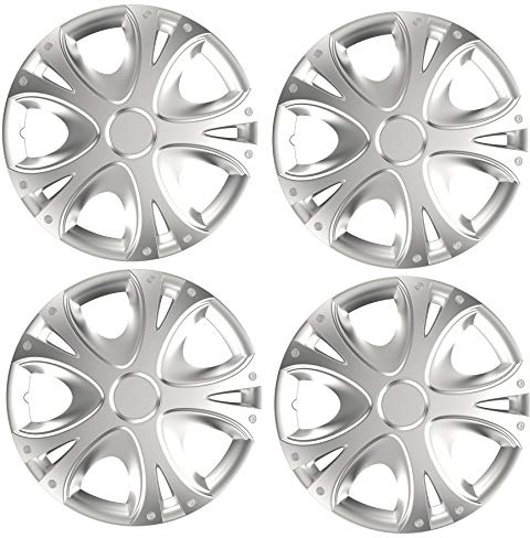 UKB4C 4x Wheel Trims Hub Caps 16 Covers fits Dacia Sandero in Silver