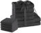 AmeliaHome Handtuch Set Grau 4 Gästetücher 30x50 cm 4 Handtücher 50x100 cm und 2 Duschtücher 70x140 cm 100% Baumwolle Qualität Saugfähig Graphit Anthrazit Amari