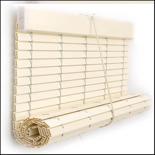 Persiana Alicantina enrolable Color Marfil de PVC a Medida | PERTONI TENDE (Ancho 60cm X 80cm Largo)