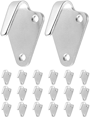 QWORK® 20 Piezas de Ganchos de Lona de Tres Orificios, Ganchos de Anclaje de Red de Remolque de Hierro Fundido galvanizado, Accesorio de Lona para asegurar la Carga