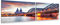 Bild auf Leinwand Kölner Dom Hohenzollern Brücke Sonnenuntergang Nacht 160x40cm - 2 Wandbilder je 80x40cm Wandbild Leinw