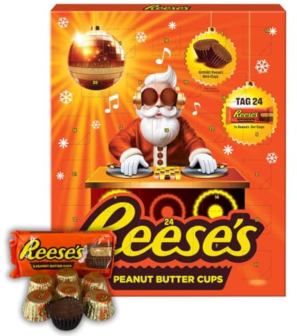 Reese's Peanut Butter Adventskalender | Erdnussbutter umschlossen von Milchschokolade | Alles außer gewöhnlich |Weihnachtscountdown mit Reese‘s | 1 x 242g