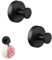 AABDTYYD 2 Gancho Ventosa para Ducha,Ganchos de Acero Inoxidable sin Taladros para Toallas,Ganchos con Ventosa para Colgar en la Ducha para Baño,Ventana,Puerta de Vidrio,Pared (Negro)