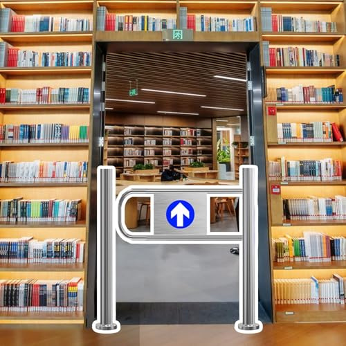 Puerta de entrada giratoria para supermercado, puerta batiente de biblioteca comercial, portal universal de una sola dirección, puerta de entrada de cierre automático para mayor seguridad y
