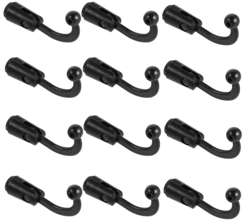 YARNOW 12 st mikrofonarmsknopp och gängadapter, universal reservdelar till bomarm och stativ med 3/8- konverter, 17 mm plastkulhuvud svart