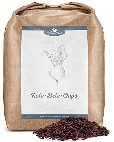 Krauterie geschnittene Rote Bete Chips für Pferde in Spitzenqualität (1000 g) - Artgerechtes Einzelfuttermittel für Pferde, frei von Zusatzstoffen