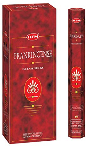 HEM Frankincense Incense Sticks | Pack of 6 Hexagonal Tubes | Hand Crafted in India | Mesmerizing Fragrance | 301g