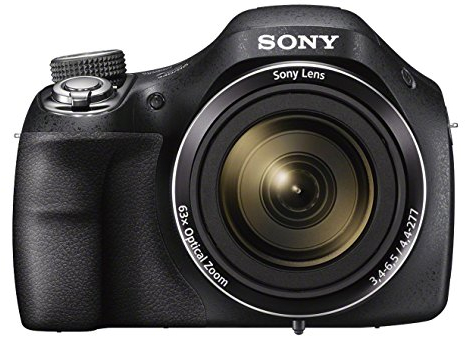 Sony DSC-H400 Fotocamera Digitale Cyber-shot, Sensore Super HAD, CCD da 20.1 MP, Obiettivo Sony con Zoom Ottico 63x, Nero