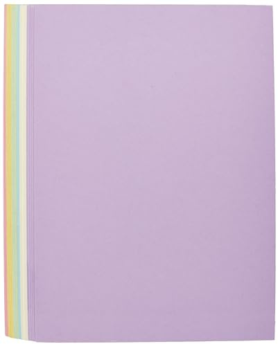 House of Card and Paper Rainbow A4 220 GSM Pastel Coloured Card (Pack of 50), HCP203, Yellow,Blue,Green,Lilac,Pink,Rainbow