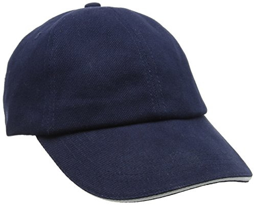 Result Unisex Rc24p Low Profile Heavy Brushed Cotton Cap with Sandwich Peak Einheitsgröße Marineblau/Weiß