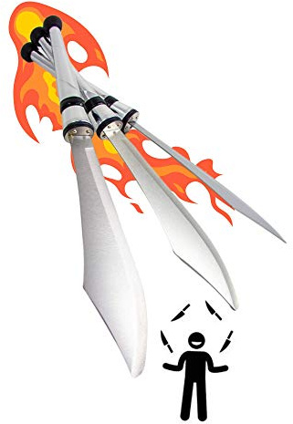 Juggle Dream Juggling Sabres/Set of 3/Sharp Looking Trick-Performance Knives/Juggling Blades