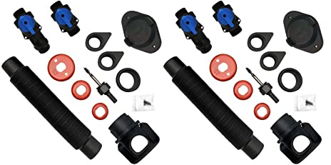 EarthMinded Rain Barrel Diverter and Parts Kit, 2 Pack - for 2 x 3 and 3 x 4 Inch Downspouts, Includes Spigot and Downspout Water Diverter - Convert Containers into Rain Barrels - RBK-0001