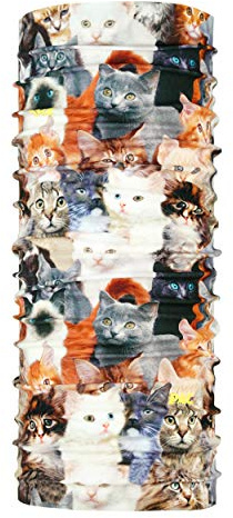 P.A.C. Original Miau Multifunktionstuch - nahtloses Mikrofaser Kopftuch, Unisex, 10 Anwendungsmöglichkeiten