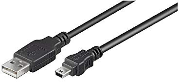 Goobay 93229 Cavo USB 2.0 ad Alta Velocità, Nero, 0.3m Lunghezza del Cavo