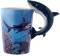 Puckator SMUG08 Mug avec Anse Design Requin Céramique Bleu/Gris