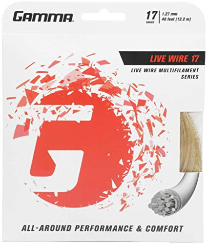 Gamma Live Wire 17G Tennis String, Natural