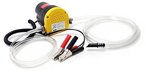 Wiltec Ölabsaugpumpe 12 V 60 W, 130 x 130 x 85 mm, 1 l/min, Absaugpumpe für Diesel, Biodiesel, Heizöl, Dieselpumpe Ölpumpe Heizölpumpe für den Ölwechsel