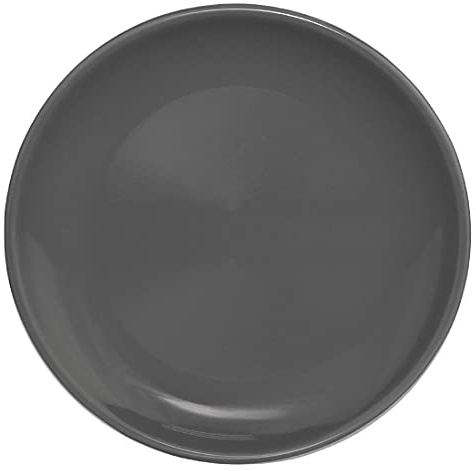 Olympia Cafe Coupe Service Plate Charcoal 200mm Stoneware Restaurant Dinner 12pc