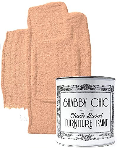 Shabby Chic Chalk Based Furniture Paint, Just Peach - 1 L | Distressed Matt Finish for Furniture, Home Decor or DIY Projects | Interior & Exterior | Non-Sand, Suitable for Wood, Plastic & Metal
