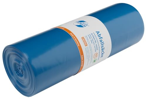 DEISS PREMIUM PLUS Schwerlast Abfallsäcke aus Recycling-LDPE 120L, 150 Stk.