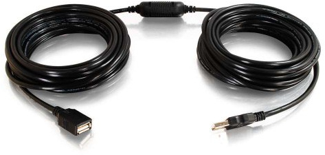 C2G/Cables to Go 38988 25ft USB Active Extension Cable - USB 2.0 A Male to Female (Center Booster Format)
