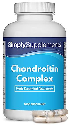 Chondroitin Complex Capsules | with Added Vitamin C, Manganese & Copper for Joint and Bone Health | 180 Capsules = 3 Months' Supply | Manufactured in The UK