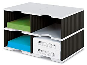 styrodoc Duo JUMBO mit 4 Fächern/268022298 BxTxH 485x331x293 grau/schwarz