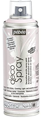 Pébéo - Peinture Acrylique en Spray - Pour la Décoration Multi Supports en Intérieur et Extérieur - Base Eau, Faible Odeur - 200 ml - Finition Mate - Coloris Rose Clair
