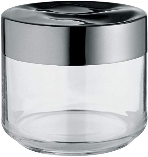 Alessi Julieta LC07 - Hermetisches Design Küchenglas, Glas im Glas mit 18/10 Edelstahldeckel, 50 cl, Durchsichtig