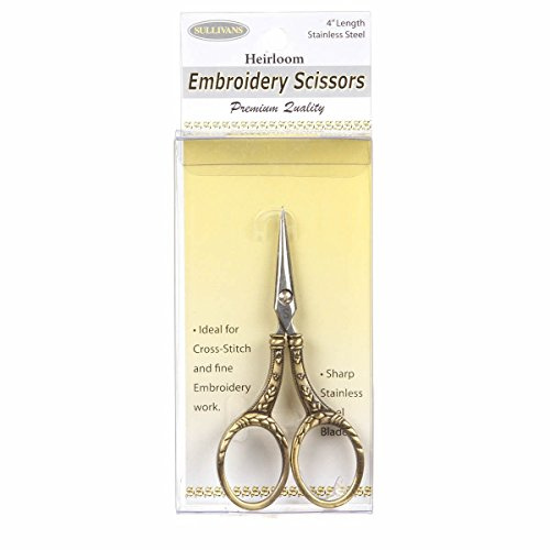 Heirloom Embroidery Scissors 4-Gold Round Handle ( Packaging may Vary )