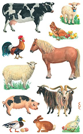 AVERY Zweckform 53720 Kinder Sticker Bauernhof Tiere 33 Aufkleber