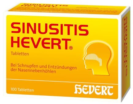 Sinusitis Hevert bei Schnupfen und Entzündungen der Nasennebenhöhlen, 100 St. Tabletten