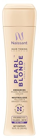 naissant Pearl Blonde Hair Purple Shampoo | Ultra High-Purity Pigments | Neutralizes Yellow & Brassy Tones | Hyaluronic Acid, Collagen & Biotin | Paraben, Ammonia & Sulfate Free | 10.1 Fl. Oz