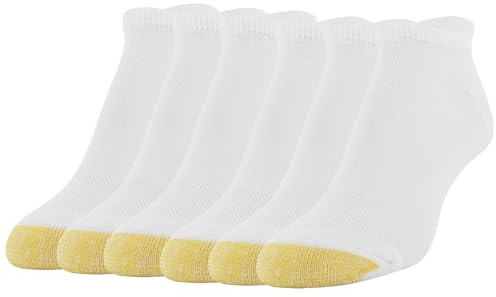 GOLDTOE Women's Sport Vacation No Show Socks with Tab, 6-Pairs, White, Shoe Size: 6-9