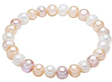 Valero Pearls Bracciale da Donna con Perle coltivate d'acqua dolce bianco albicocche lilla 00446660