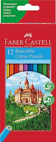 FABER-CASTELL 120112 - Buntstifte CASTLE Hexagonal, 12er Kartonetui, mehrfarbig