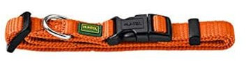 HUNTER VARIO BASIC Hundehalsung, Hundehalsband, robust, geschmeidig, Klickverschluss, S/1,0, orange