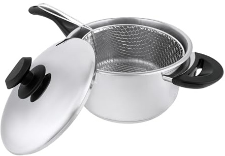 Stainless steel collection 22cm Stainless Steel Chip pan, Silver